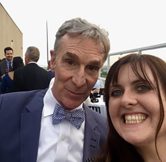 Jaimie Kent with Bill Nye, the Science Guy
