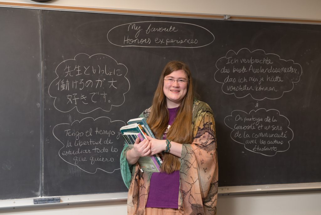 Honors student and language scholar Emily Brown notes her favorite Honors experiences in four languages.