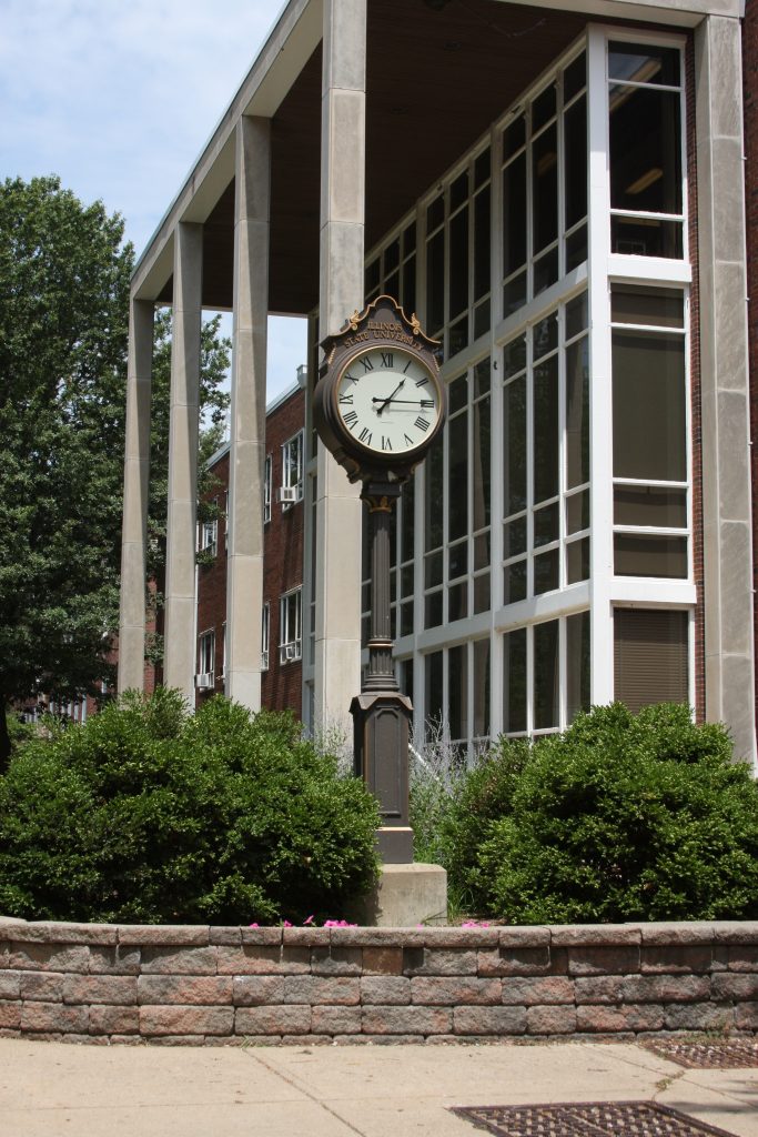 clock in front of Old Union