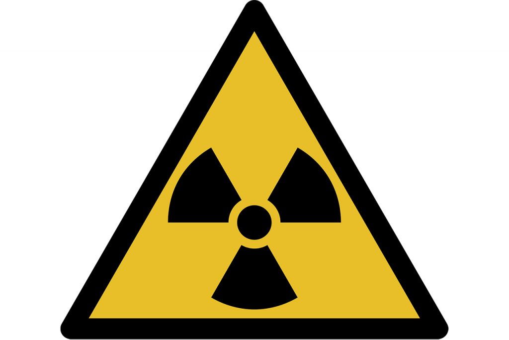 radioactive warning symbol for map