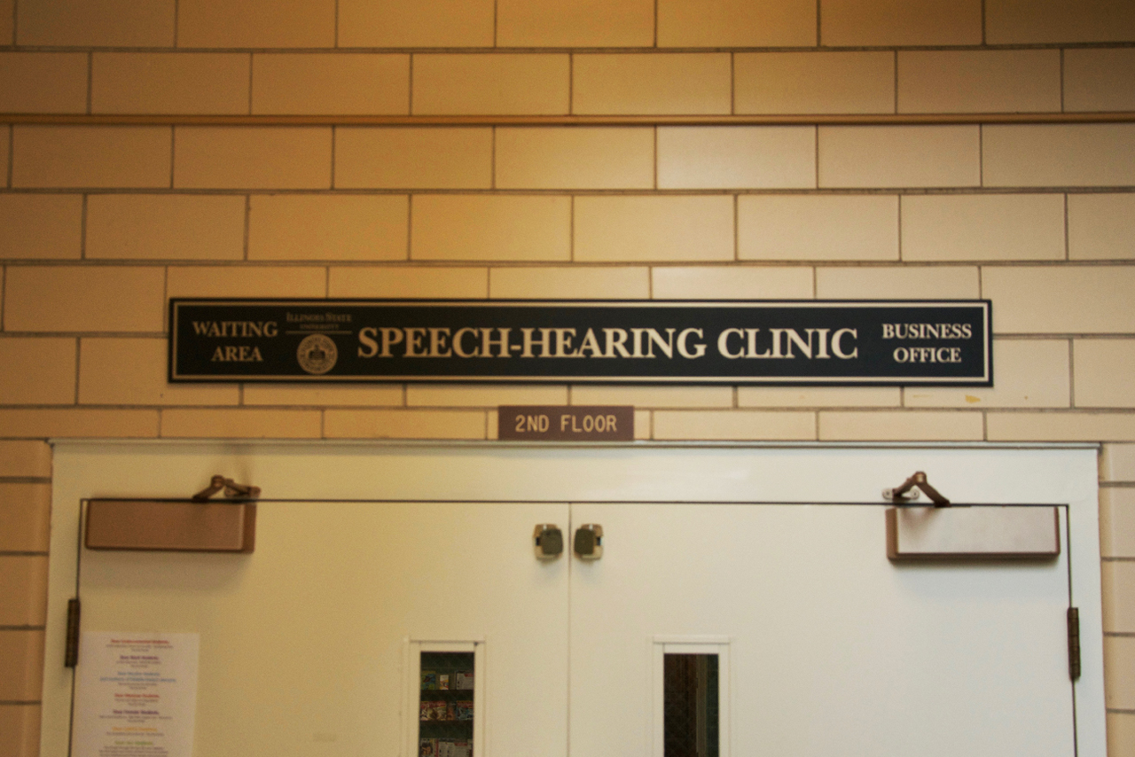 Speech and Hearing Clinic building sign