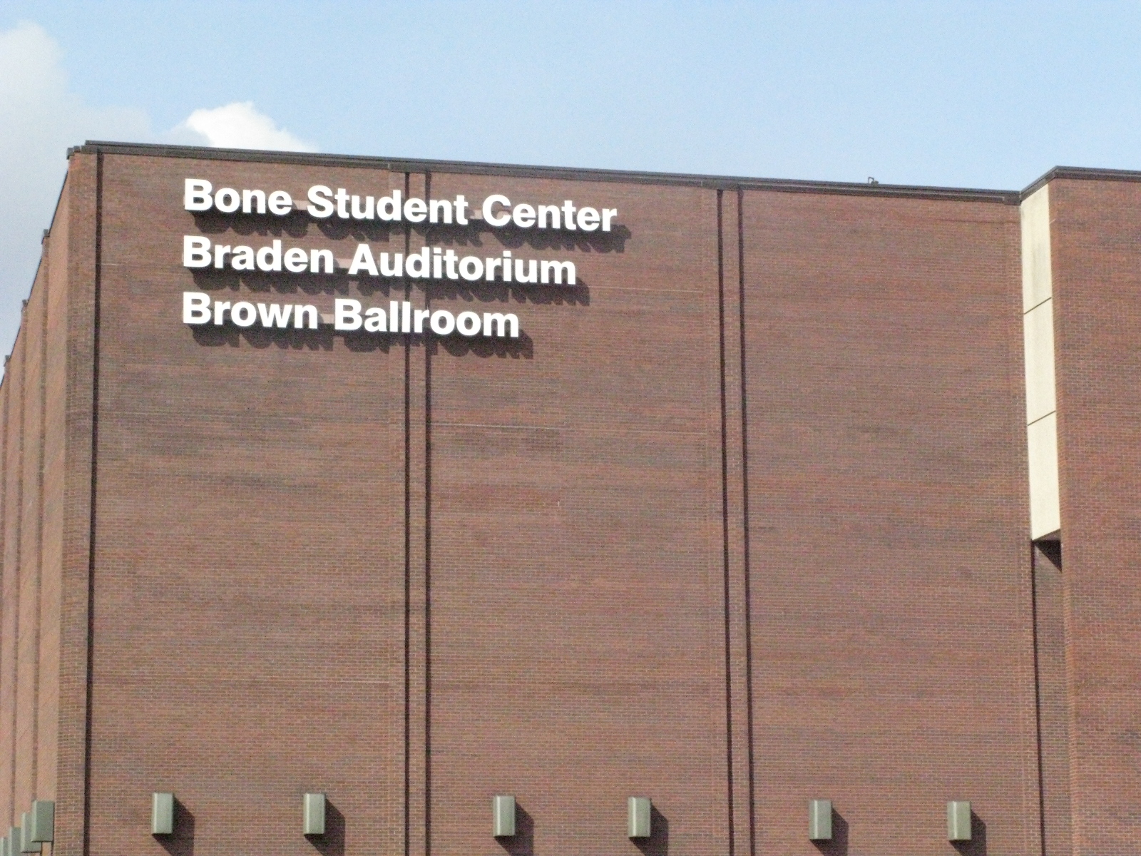 exterior of the Bone Student Center