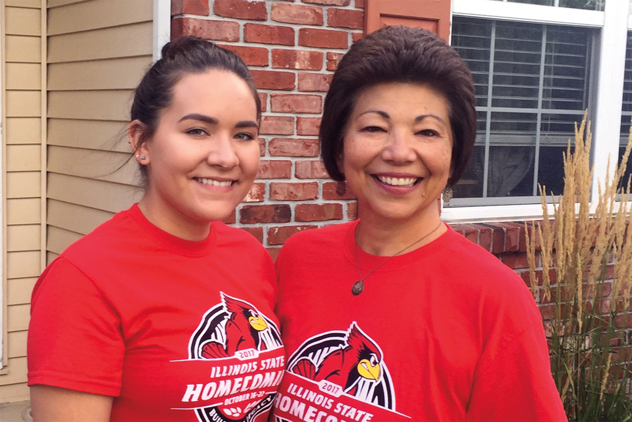 Katharine ’17, left, and Susan Woollen, M.S. ’06, Ph.D. ’15, are one of many Redbird legacy families that share a connection to Illinois State.