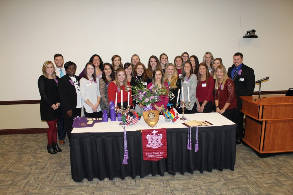 Group photo of Xi Pi Chapter Induction Ceremony