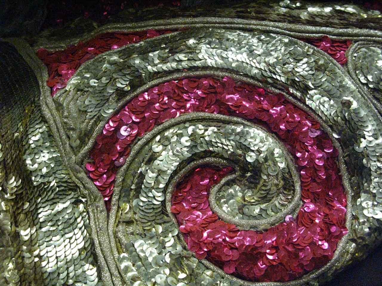 swirl of sequence on a blanket