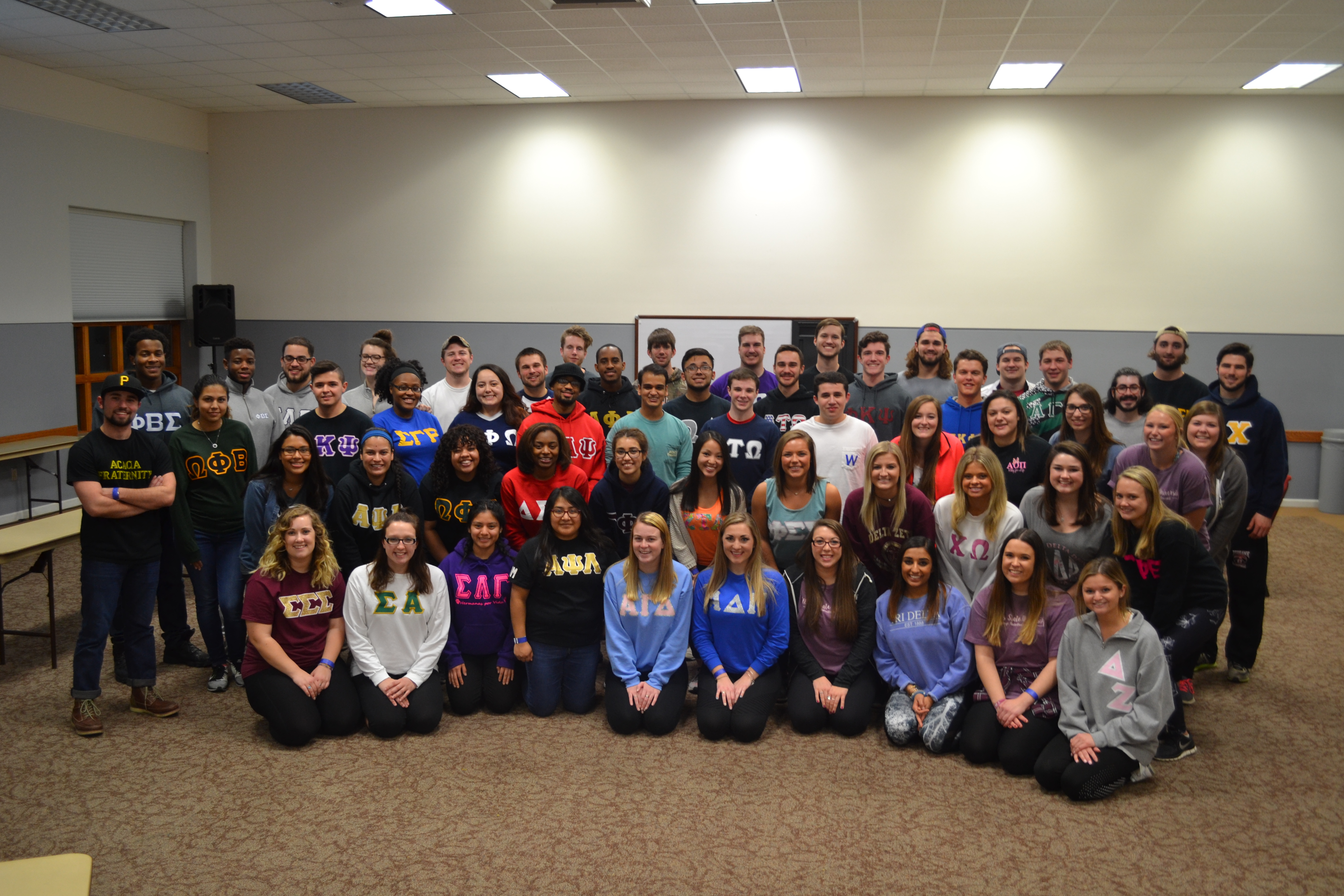 Photo of fraternity and sorority members