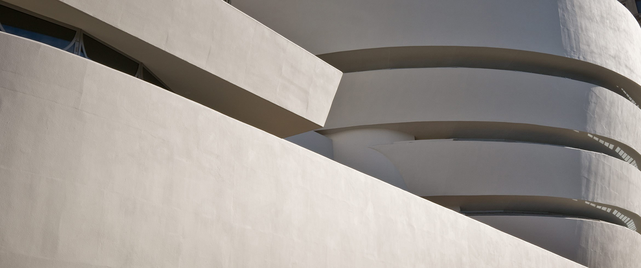 exterior shot of the architecture of the Guggenheim building