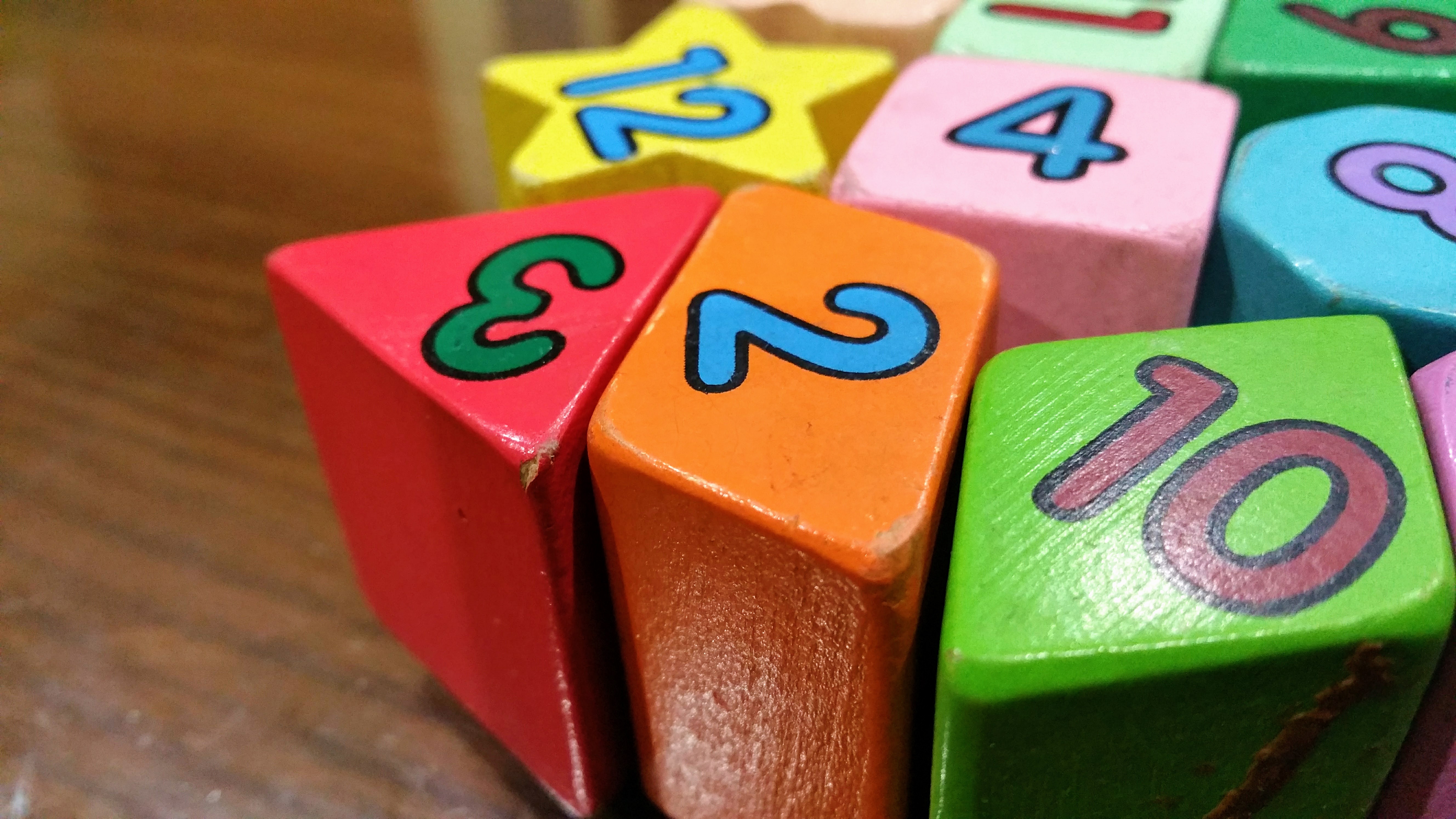 multi-colored number blocks