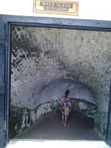 Entrance to a former slave dungeon in Ghana
