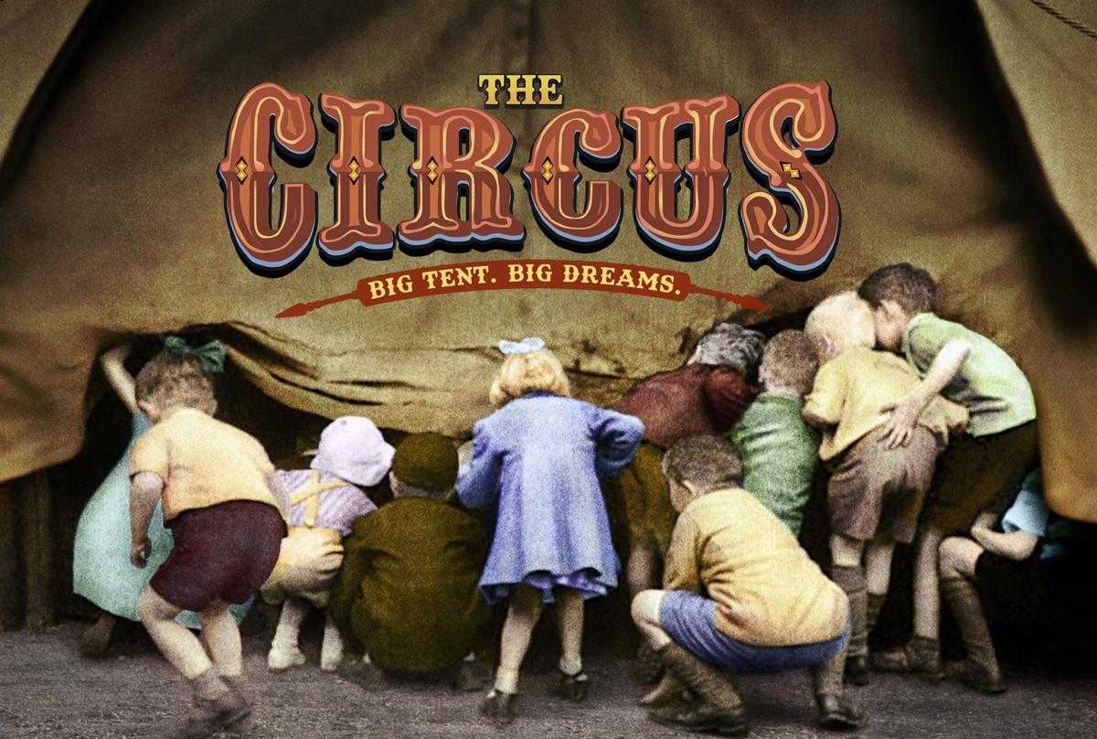 The Circus Big Tent, Big Dreams children looking into a circus tent