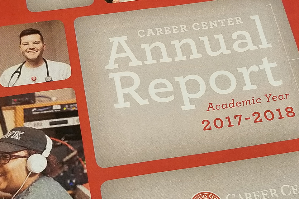from the outside cover to inside data the Career Center highlights Redbird career uccess