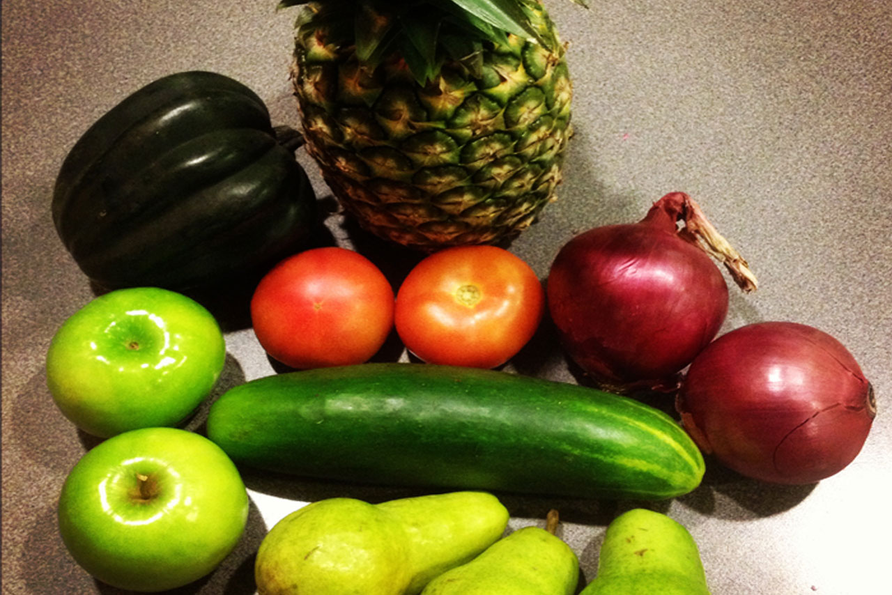 Example of Fresh FAVs produce received at a pick up