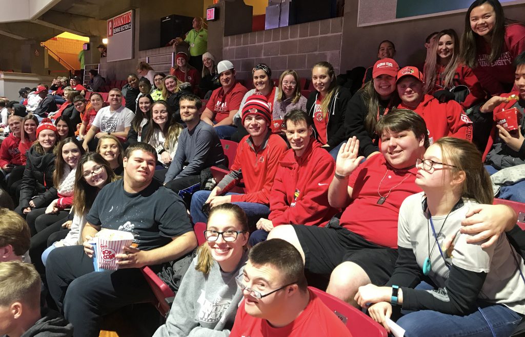 Illinois State Best Buddies at a basketball game