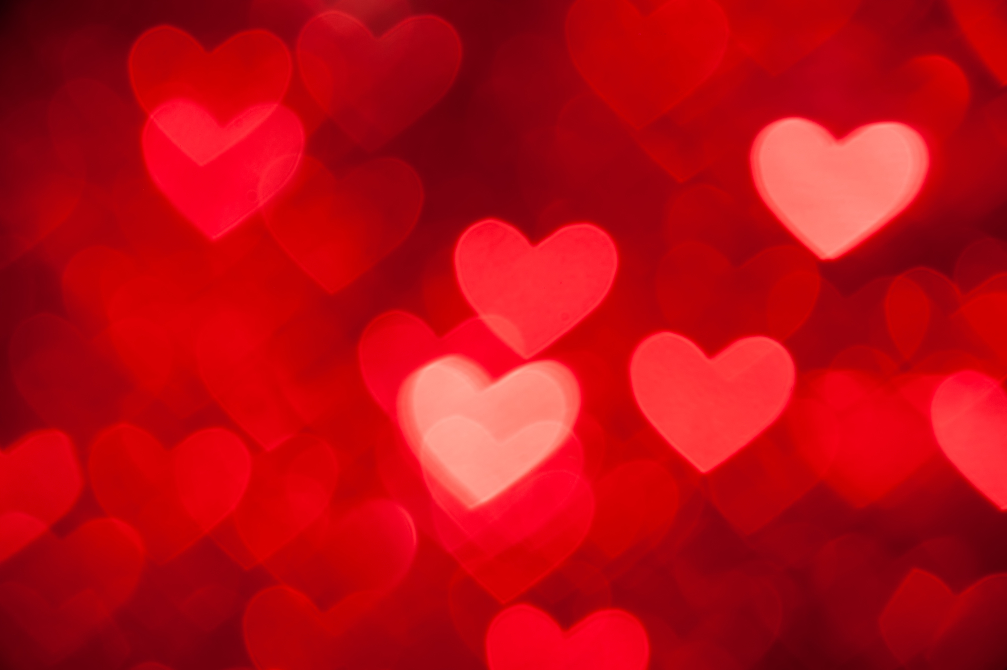 red hearts as background