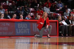 Redbird women’s basketball head coach Kristen Gillespie