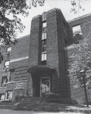 Troyer Hall was home to faculty and staff offices, classrooms, and student housing. A tunnel connected the building to Mennonite Hospital.