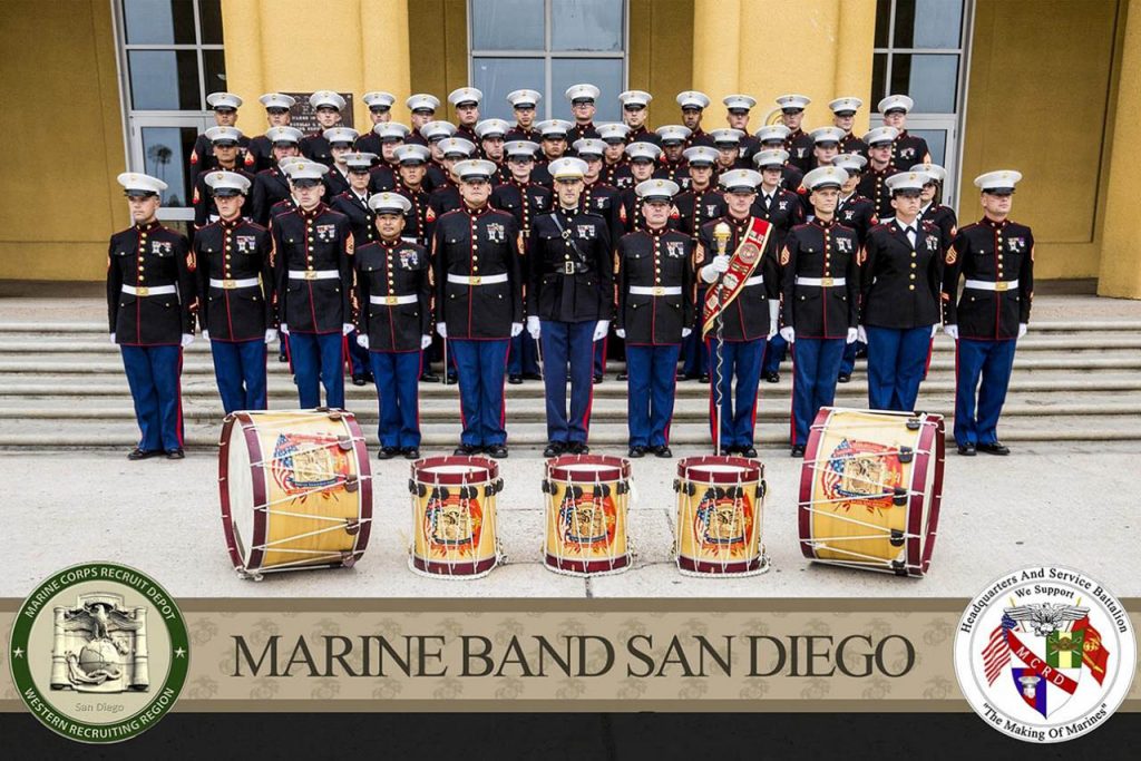 Photo of the Marine Band San Diego personnel