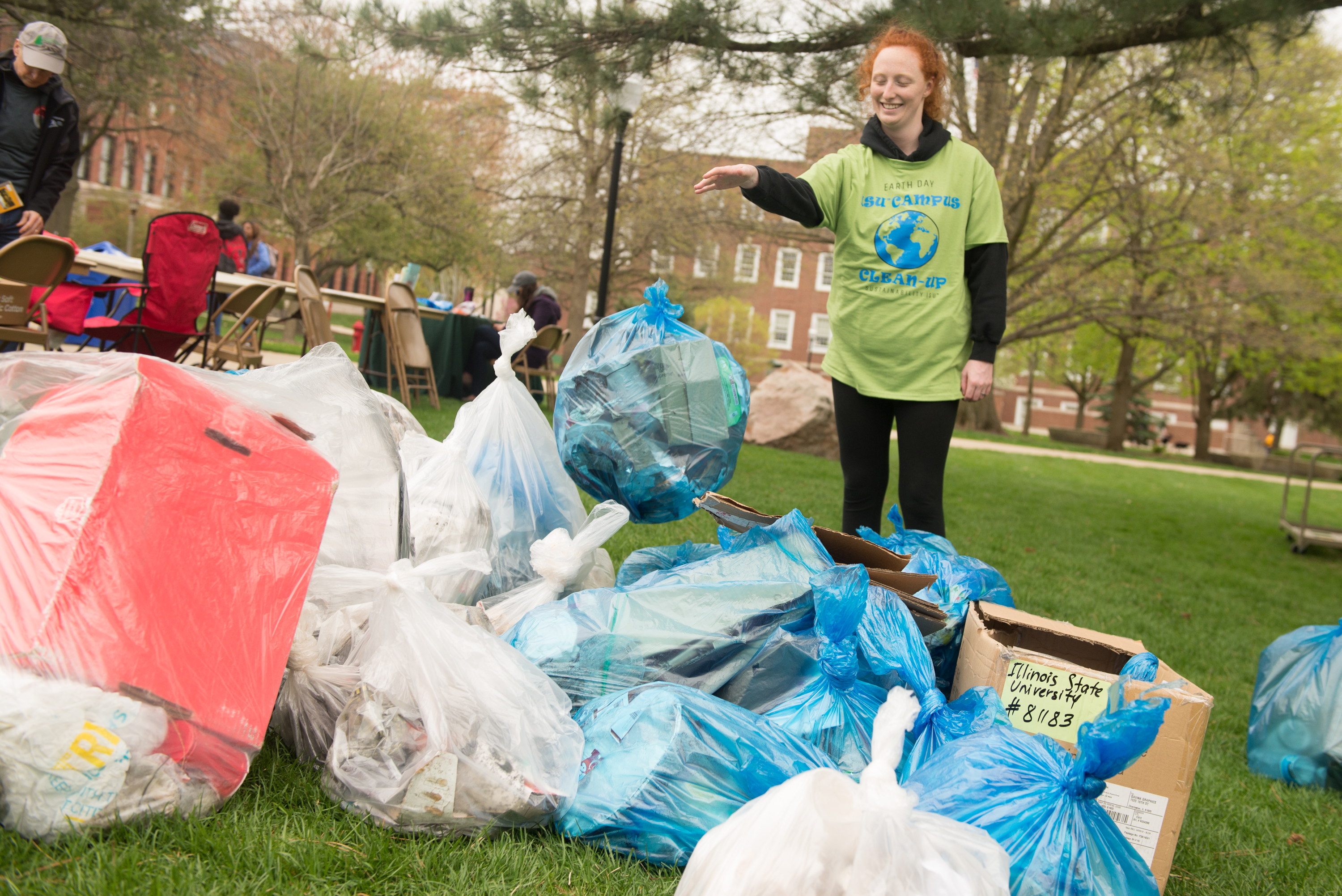 Volunteers removed about 300 pounds of waste from campus and the surrounding areas.