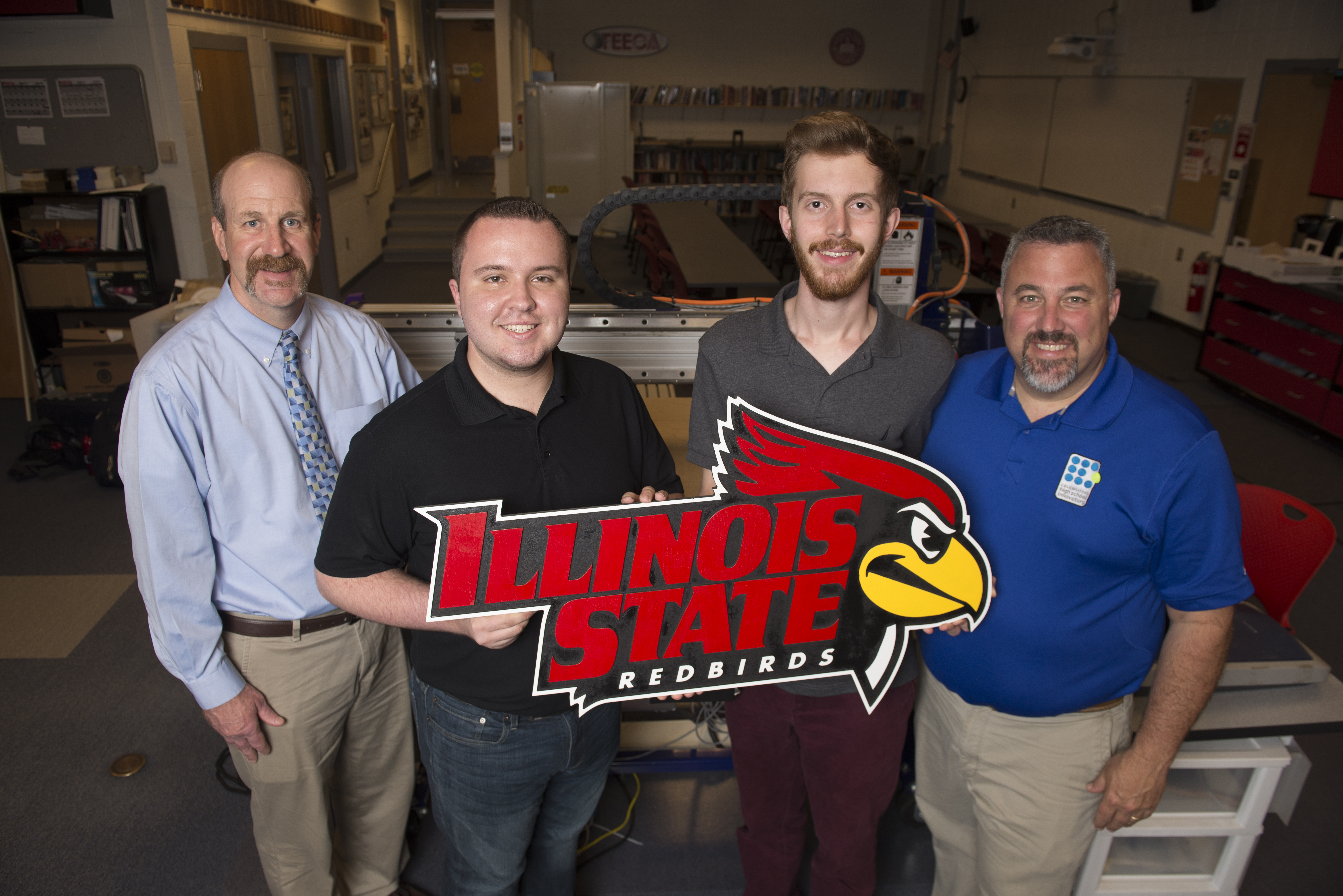 Illinois State has been an important part of CHSI from the beginning of the program: Here are a few current CHSI leaders: Illinois State Professor Chris Merrill (left), Illinois State students Blake Whittle and Thomas Moore, and CHSI Director Paul Ritter