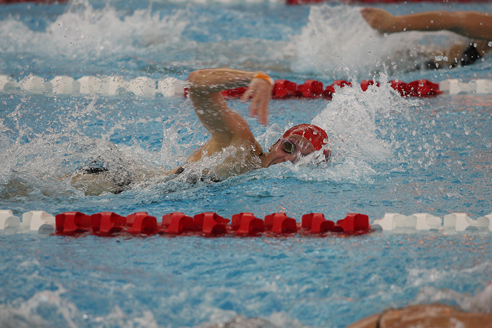 Molly Hill swims during recent competition.
