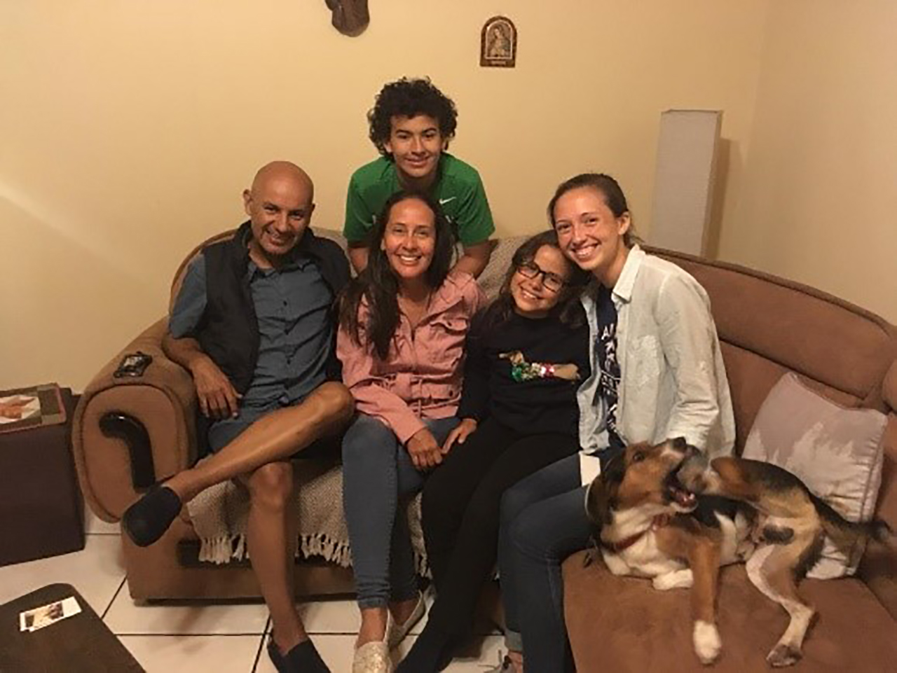 family on a couch