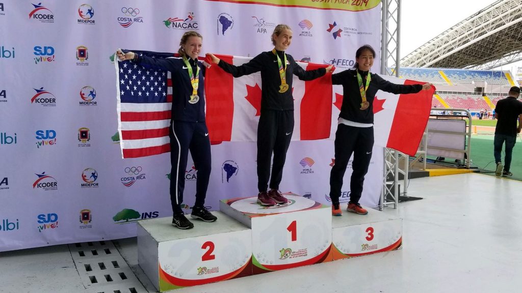 Illinois State track and field athlete Rachel Hickey places second for Team USA at the 2019 U20 Pan American Championships.