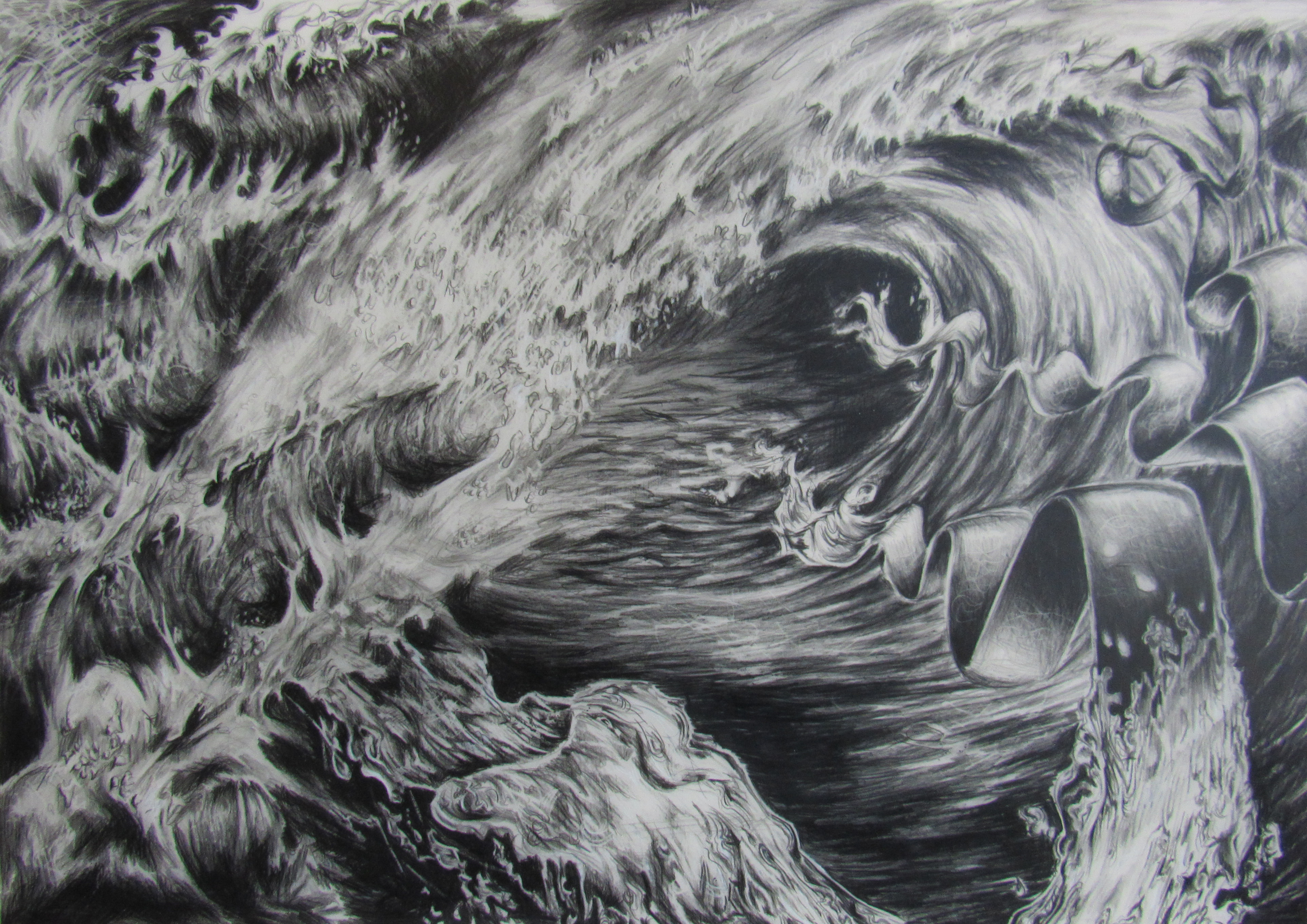 drawing of waves