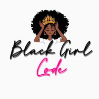 Logo with woman wearing a crown and the words Black Girl Code