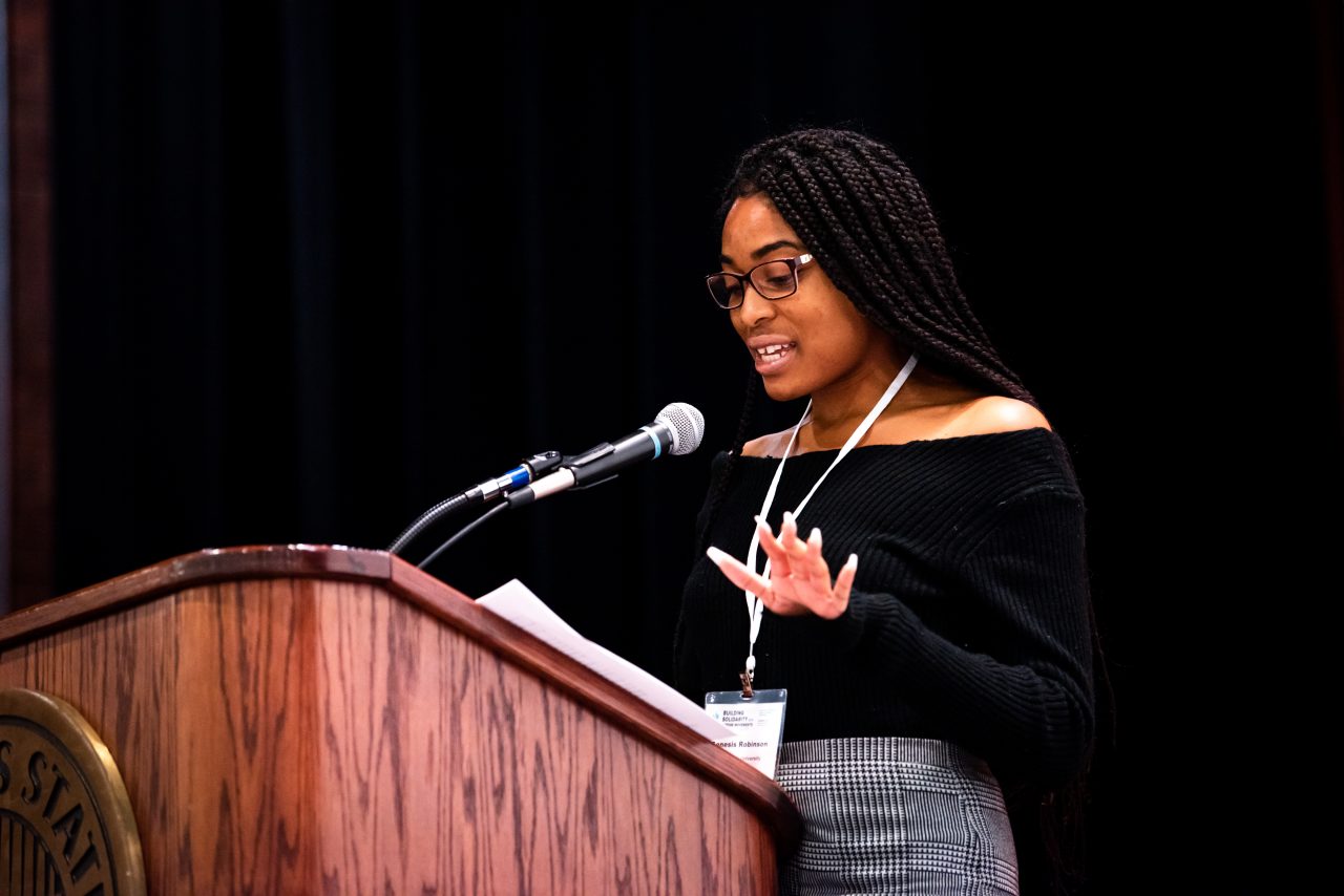 Illinois State student speaking at conference