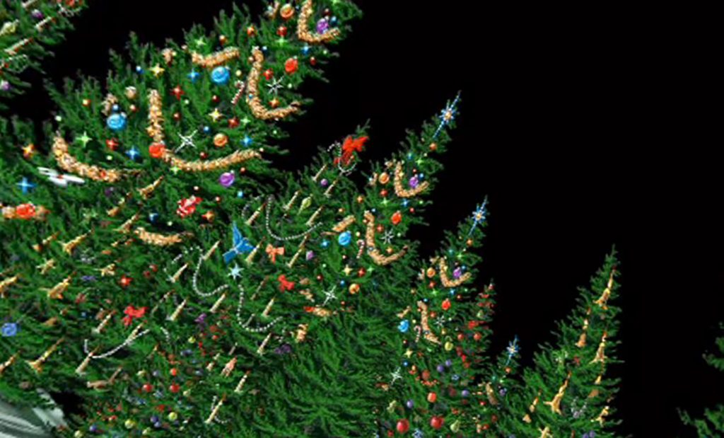 illustrated Christmas trees