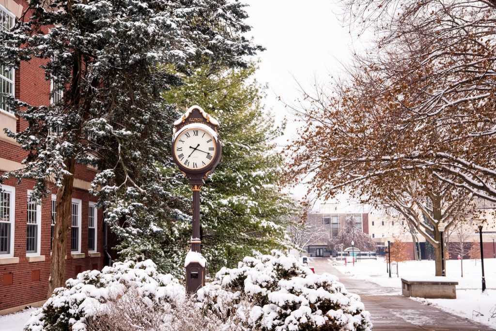 Winter shot of ISU's campus