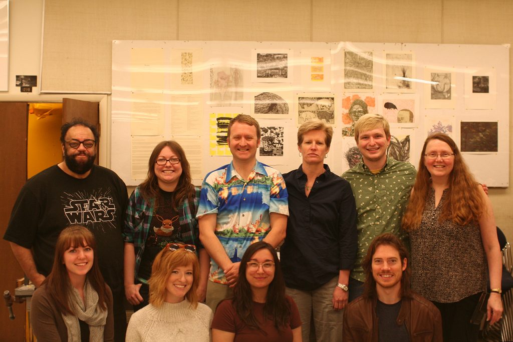 Students, Faculty, and Staff members of Normal Editions Workshop, Spring 2017