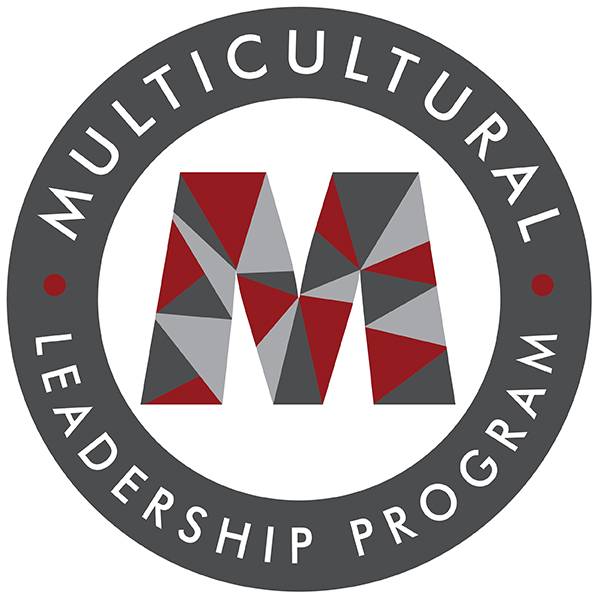 M with the words Multicultural Leadership Program in a circle