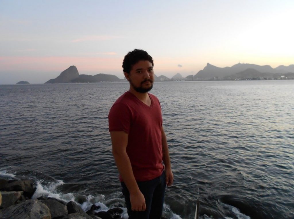 Scholarship recipient Cadu Verdan near his home in Rio de Janeiro, Brazil.