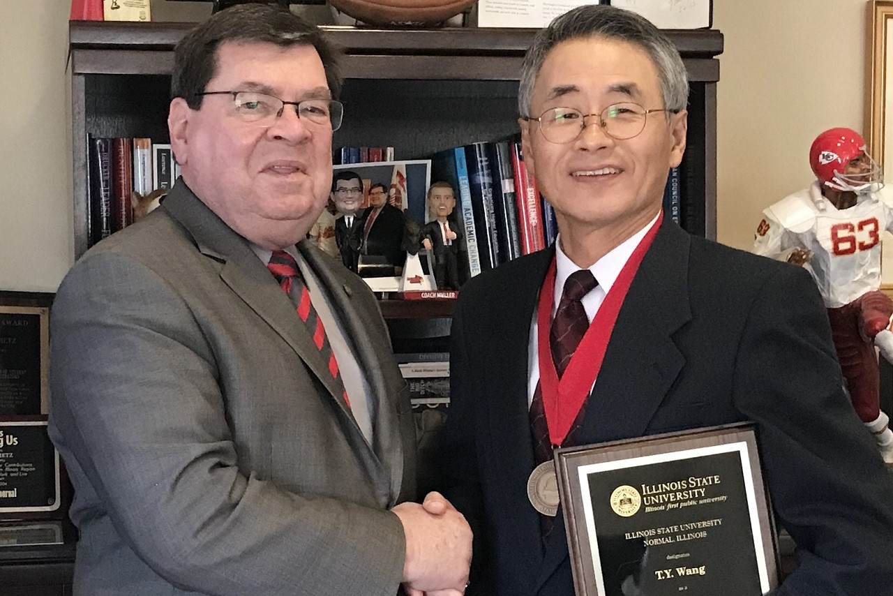 President Larry Dietz and Dr. T.Y. Wang