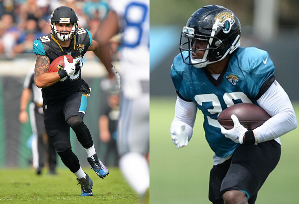 Two players with Jaguars
