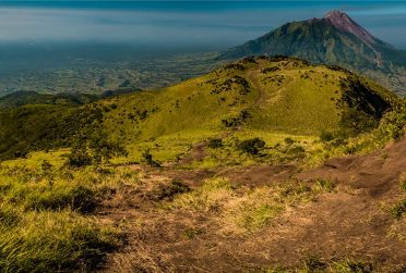 View of Mount Merbabu in Indonesia.