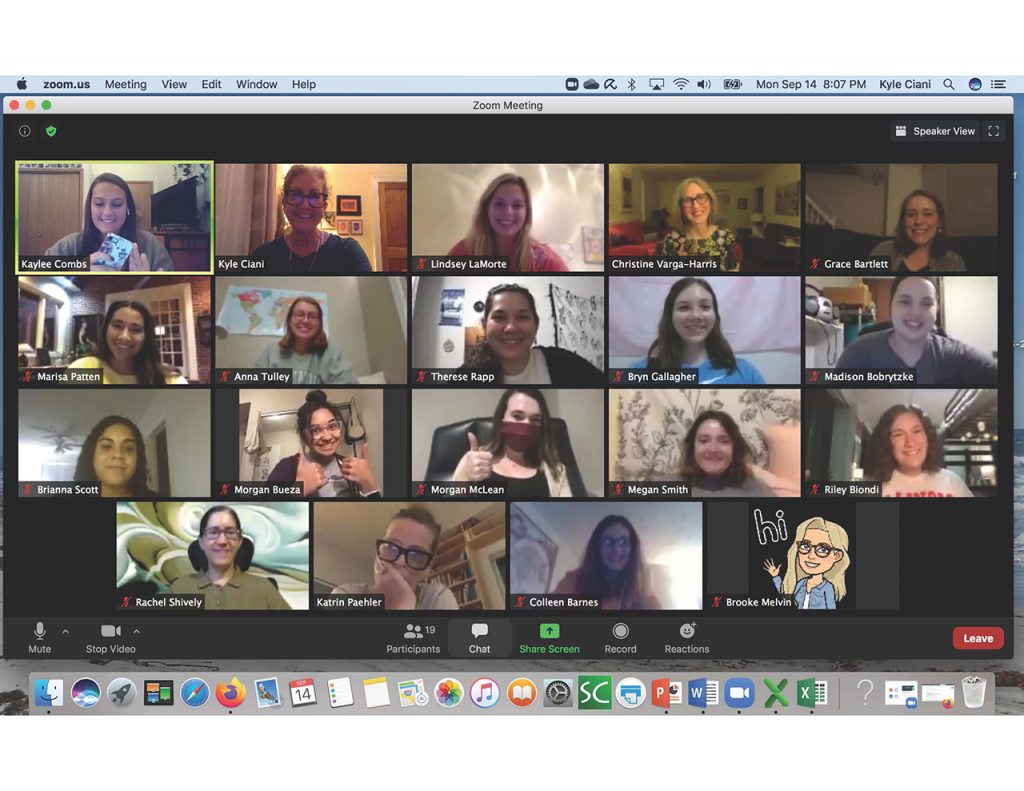 A Zoom meeting for the Women's History Club.