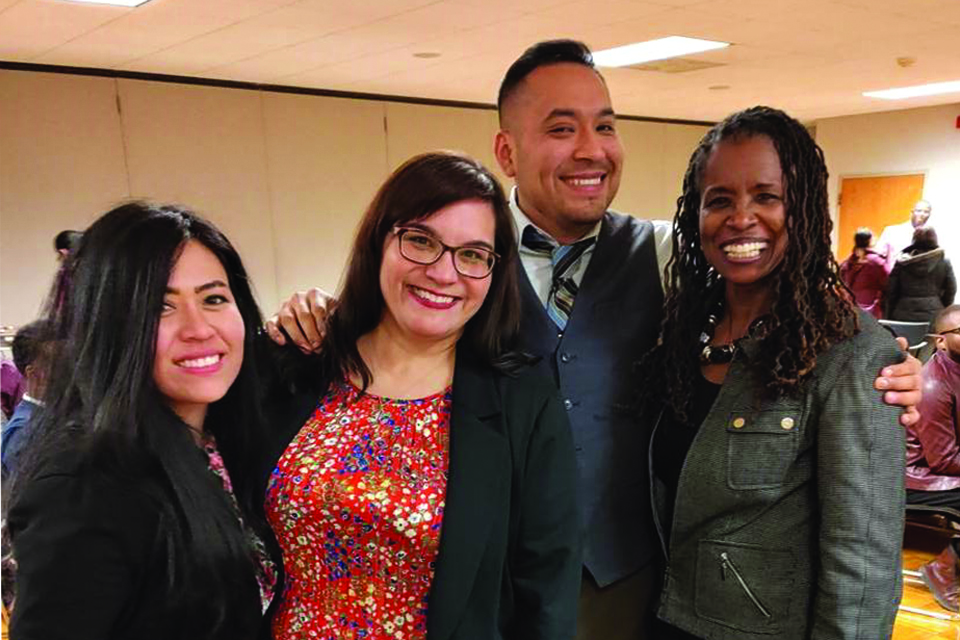 EAF students at the Diversifying Faculty in Higher Education in Illinois (DFI) Conference in the summer of 2019.