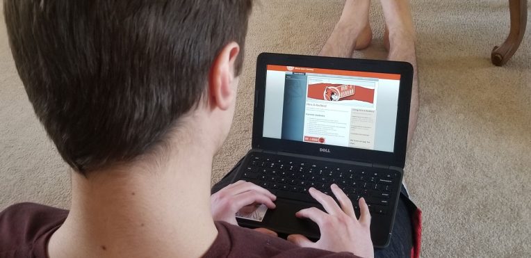 photo of a student using Hire-A-Redbirds