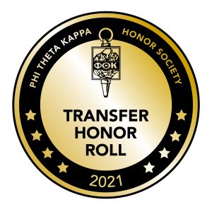 Phi Theta Kappa Transfer Honor Roll 2021 seal