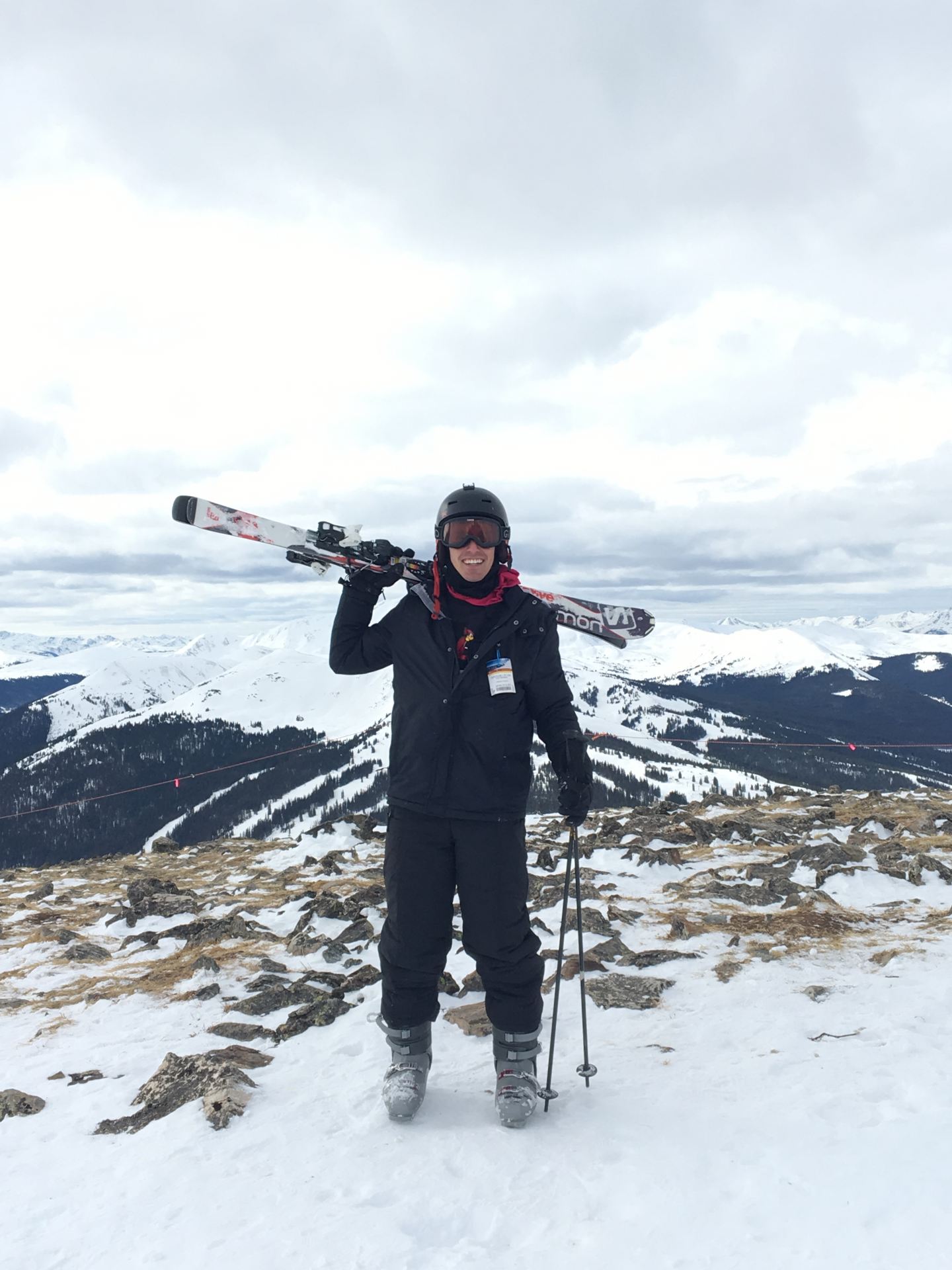 Harrison Krebs on a ski trip