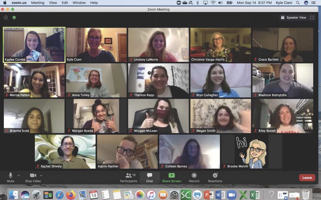 The Women's History Club smiles got a screenshot photo during one of their Zoom meetings.