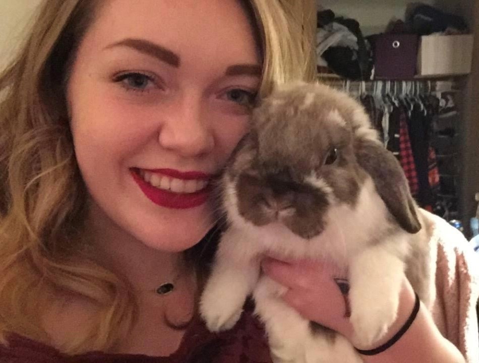 Molly Martin and her rabbit Ollie