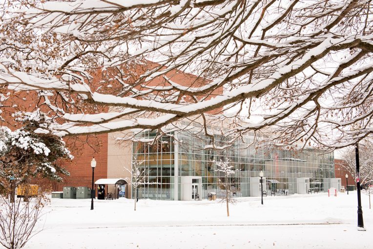 Winter view of the Center for the Performing Arts