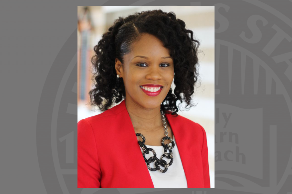 headshot of Ashley Hicks, advisor of Beta Gamma Sigma and assistant to the Dean for Student Services - College of Business