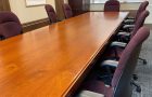 boardroom table and chairs
