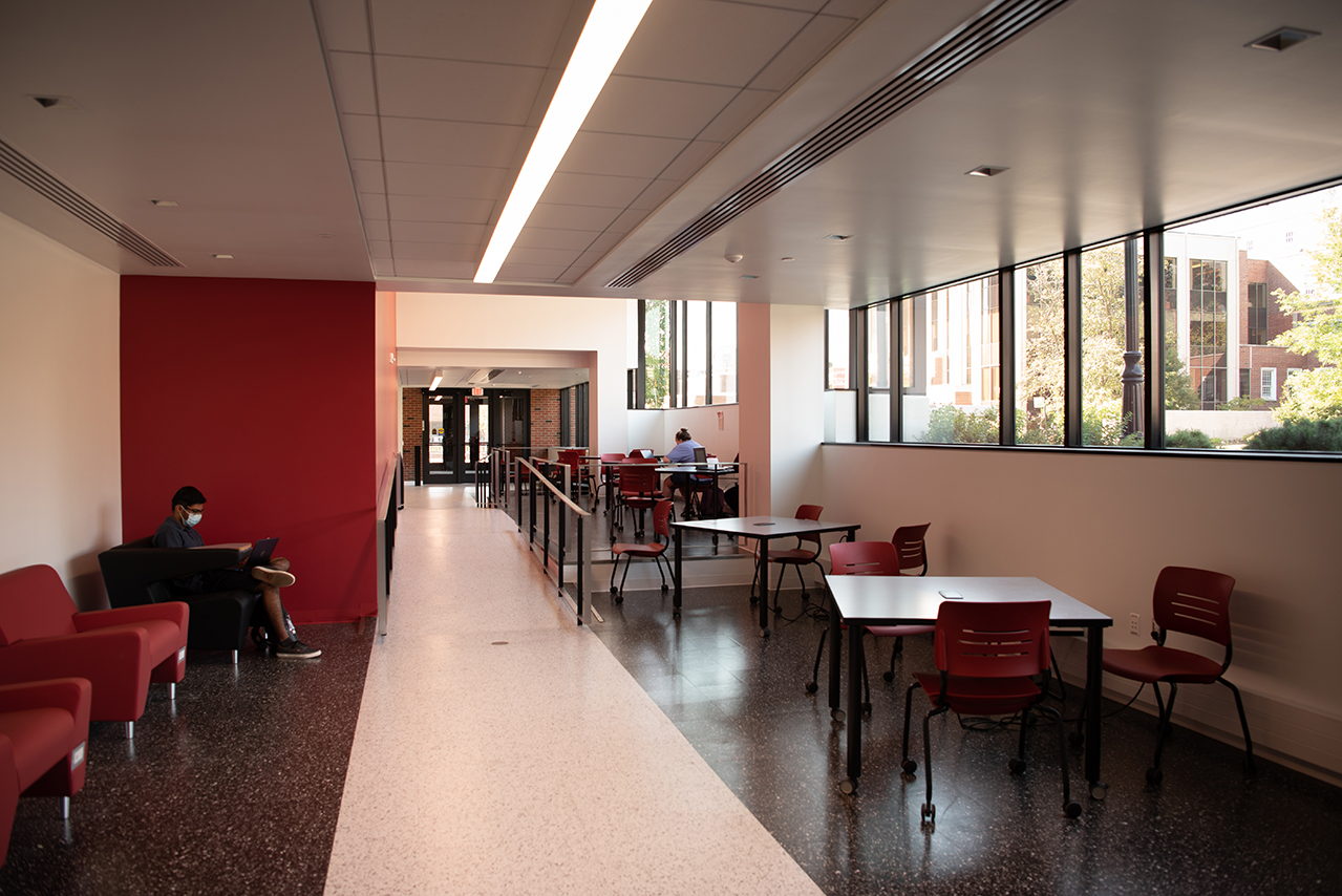 A construction project at Julian Hall added new spaces for the cybersecurity program.