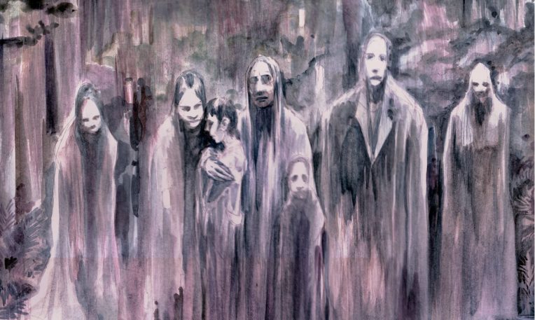 illustration of spirits from graphic novel Ghost River
