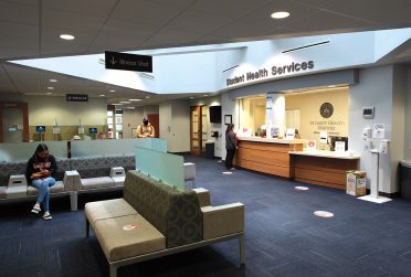 Student Health Services front desk and lobby.